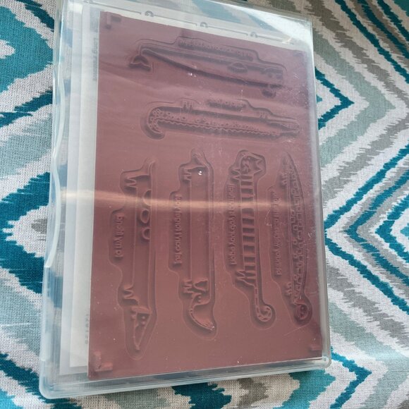 NEW Stampin' Up! Long Fellows Clear Cling Mount Stamps, Set of 6, Hostess Set - Picture 4 of 4